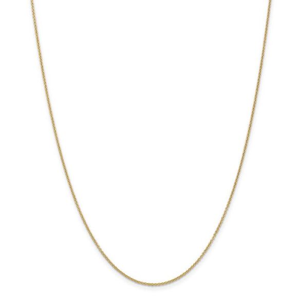 1.2mm, 14k Yellow Gold, Solid Link Cable Chain Necklace, 16 Inch - Picture 3 of 8